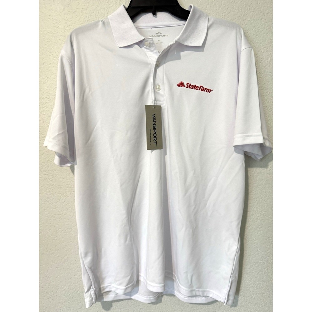 State Farm Insurance Polo Shirt Vansport Size M NWT Office Uniform Polo